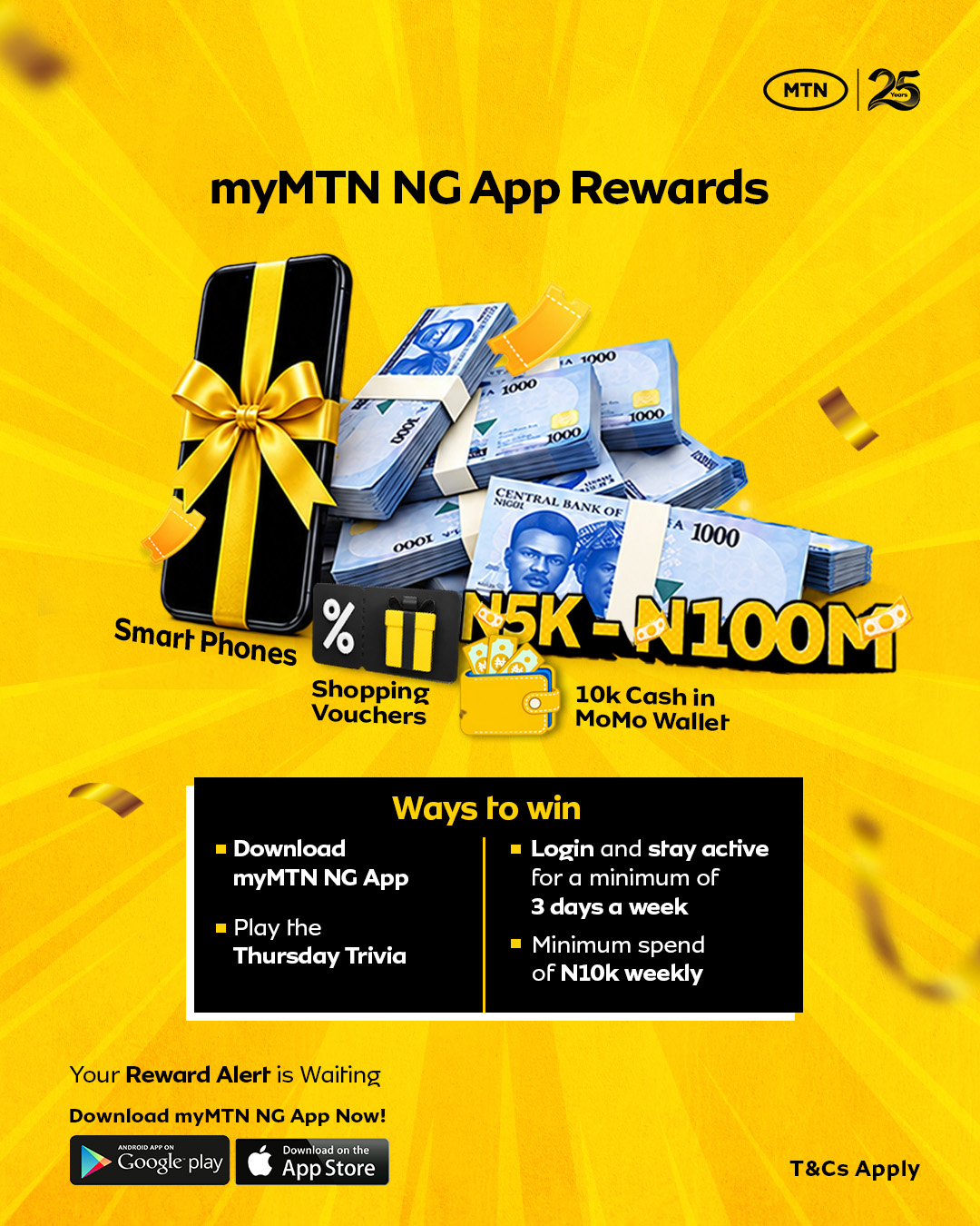 CashToken × MTN — myMTN NG App Rewards, campaign artwork 2