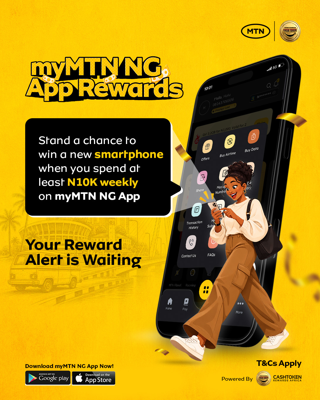 CashToken × MTN — myMTN NG App Rewards, campaign artwork 4