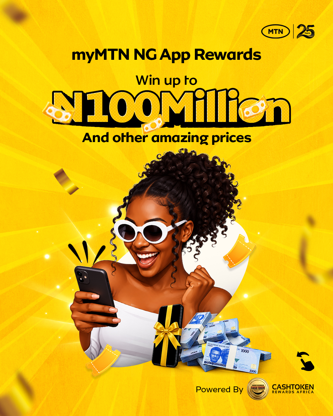 CashToken × MTN — myMTN NG App Rewards, campaign artwork 1