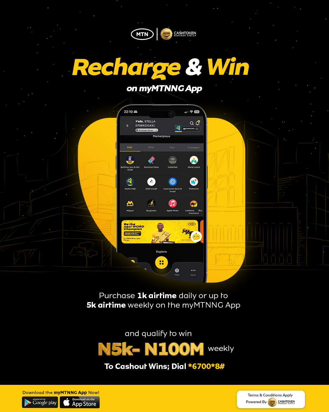 CashToken × MTN — Recharge & Win with MyMTN, campaign artwork 4